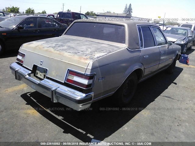 1G4AM69A9EH569117 - 1984 BUICK REGAL LIMITED BROWN photo 4