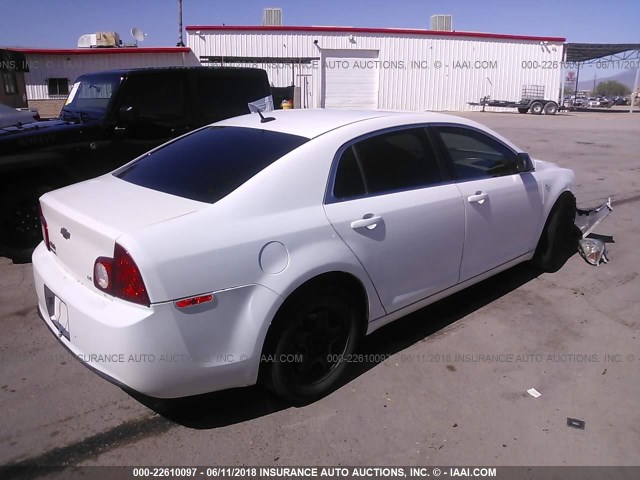 1G1ZG57B28F161054 - 2008 CHEVROLET MALIBU LS WHITE photo 4