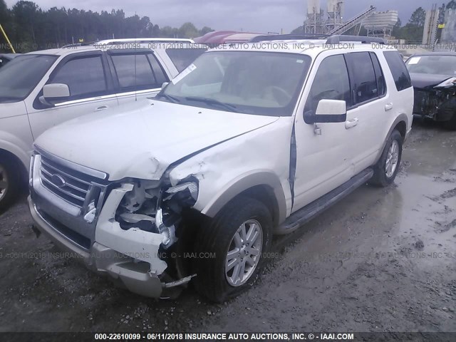 1FMEU6EEXAUA55286 - 2010 FORD EXPLORER EDDIE BAUER WHITE photo 2