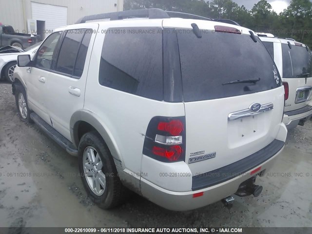 1FMEU6EEXAUA55286 - 2010 FORD EXPLORER EDDIE BAUER WHITE photo 3