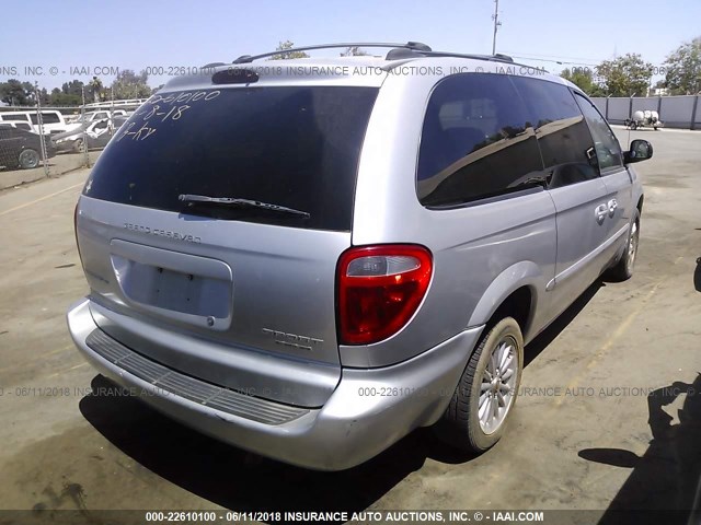 2B4GT44L22R575207 - 2002 DODGE GRAND CARAVAN SPORT GRAY photo 4