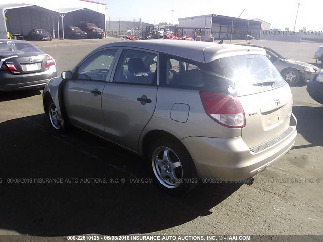 2T1KR32E43C036244 - 2003 TOYOTA COROLLA MATRIX XR GOLD photo 3