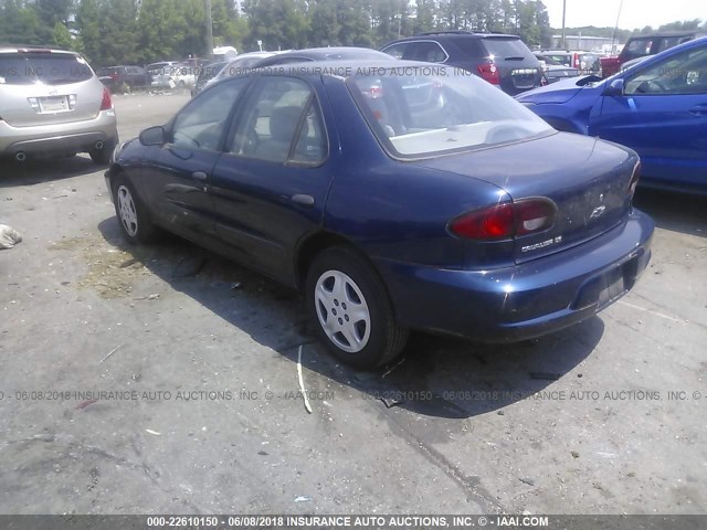 1G1JF524817149791 - 2001 CHEVROLET CAVALIER LS BLUE photo 3