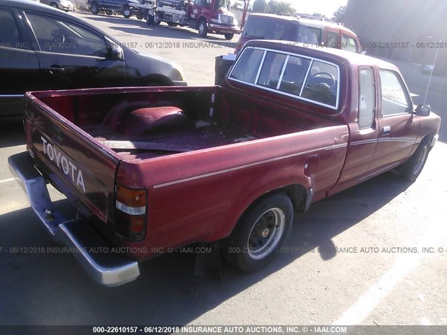 JT4VN93D3N5032221 - 1992 TOYOTA PICKUP 1/2 TON EX LNG WHLBSE DLX RED photo 4