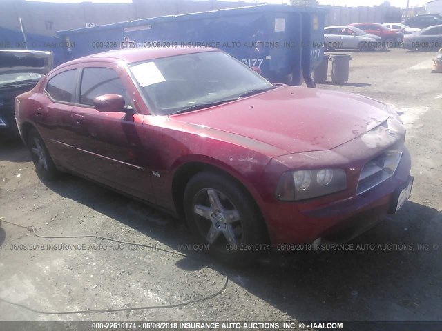 2B3CA3CV5AH226360 - 2010 DODGE CHARGER SXT RED photo 1