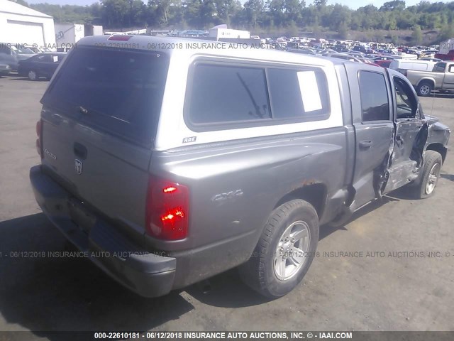 1D7HW38K28S628947 - 2008 DODGE DAKOTA SXT GRAY photo 4