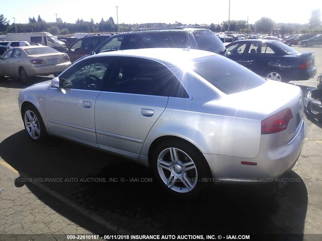 WAUDF78E27A228060 - 2007 AUDI A4 2.0T QUATTRO SILVER photo 3