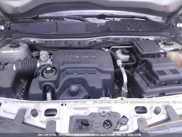 2CNDL73F376061549 - 2007 CHEVROLET EQUINOX LT ვერცხლისფერი ფოტო 10