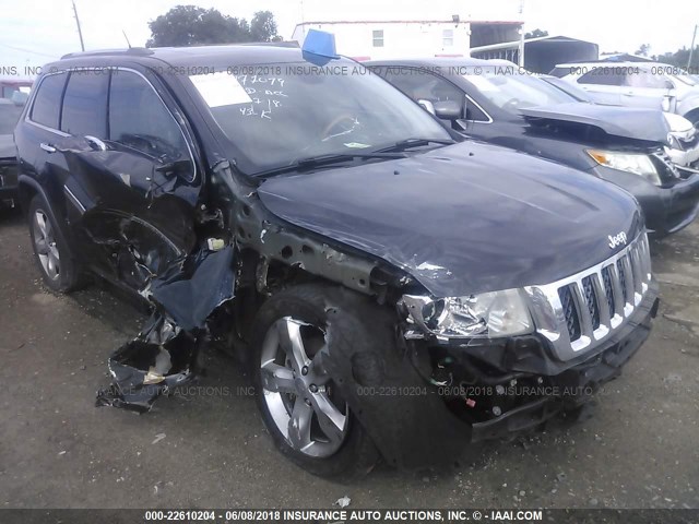 1C4RJECG9CC239852 - 2012 JEEP GRAND CHEROKEE OVERLAND BLACK photo 6