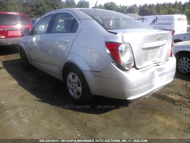 1G1JA5SH1E4244170 - 2014 CHEVROLET SONIC LS 银色 照片 3