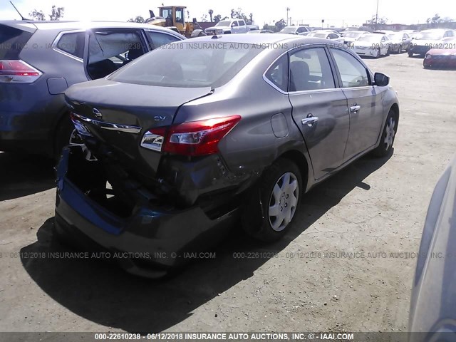 3N1AB7APXGL650280 - 2016 NISSAN SENTRA S/SV/SR/SL GRAY photo 4