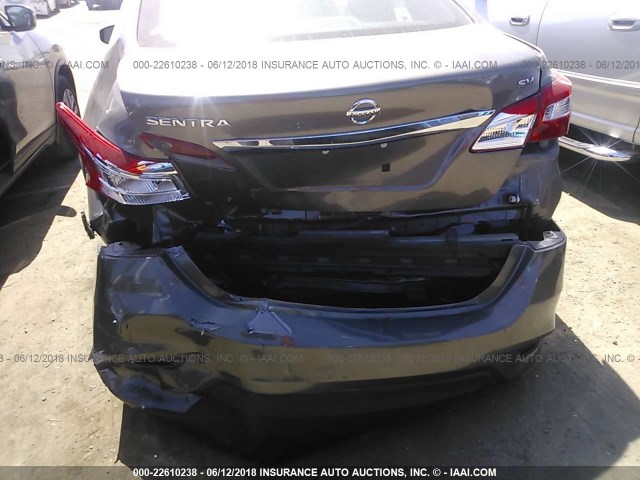 3N1AB7APXGL650280 - 2016 NISSAN SENTRA S/SV/SR/SL GRAY photo 6