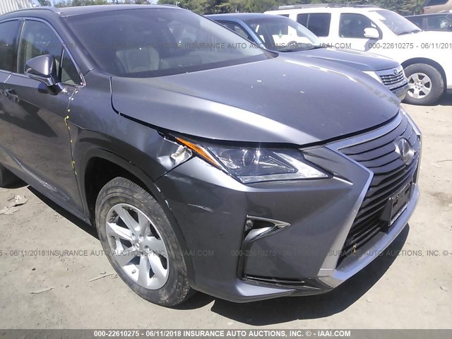 2T2BZMCA3GC005859 - 2016 LEXUS RX 350/BASE/F SPORT GRAY photo 6