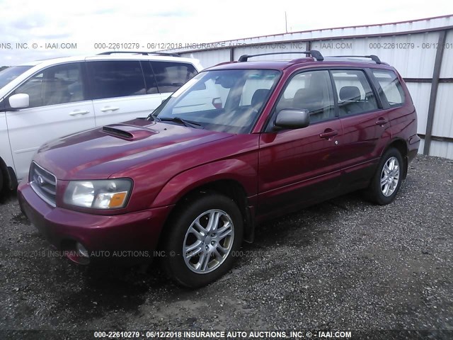 JF1SG69695H705392 - 2005 SUBARU FORESTER 2.5XT RED photo 2