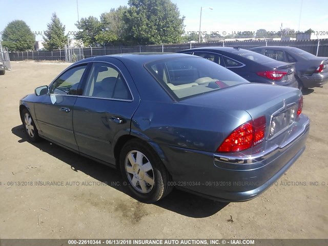 1LNHM87A52Y672835 - 2002 LINCOLN LS Mavi foto 3