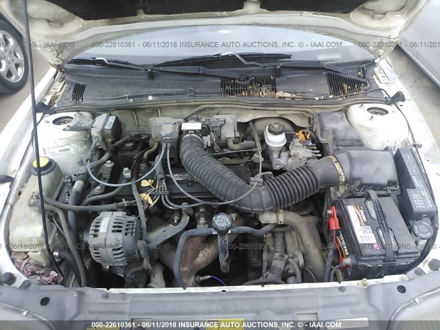 1G2JB5248V7573355 - 1997 PONTIAC SUNFIRE SE WHITE photo 10