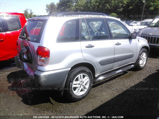 JTEGH20VX26005183 - 2002 TOYOTA RAV4 SILVER photo 4