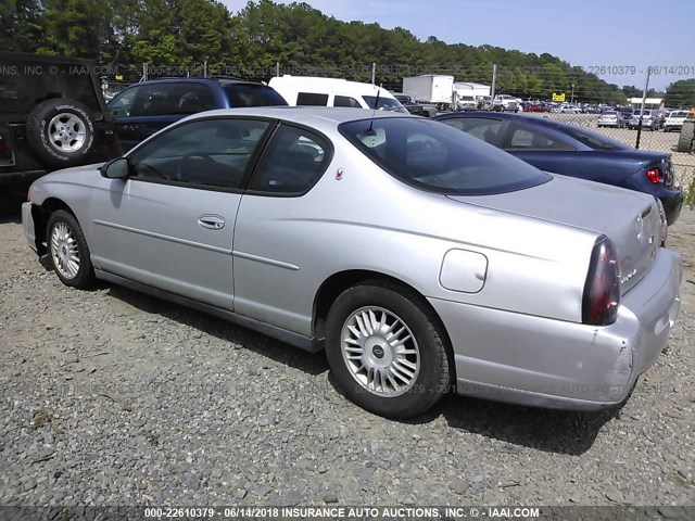 2G1WW15E419218333 - 2001 CHEVROLET MONTE CARLO LS SILVER photo 3