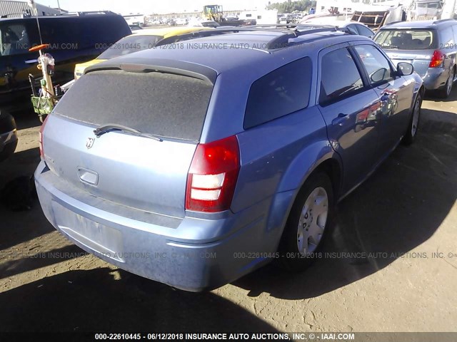 2D4FV47TX7H729523 - 2007 DODGE MAGNUM SE BLUE photo 4