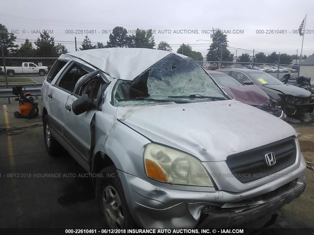 2HKYF18105H548448 - 2005 HONDA PILOT LX SILVER photo 6