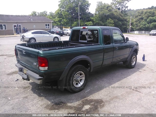 1FTZR15XXYTB22755 - 2000 FORD RANGER SUPER CAB GREEN photo 4