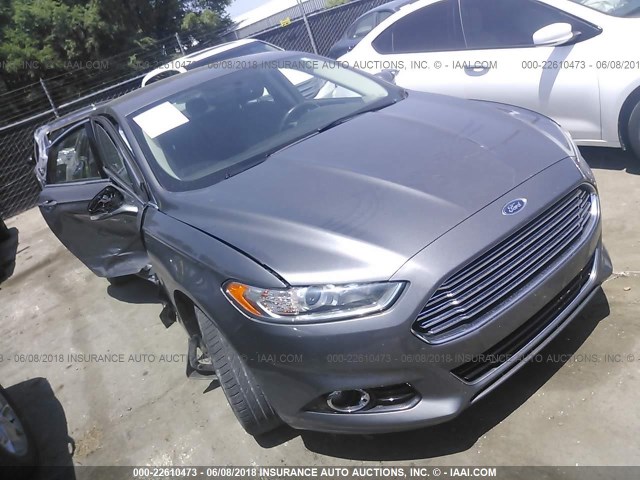 3FA6P0K93DR384613 - 2013 FORD FUSION TITANIUM GRAY photo 1