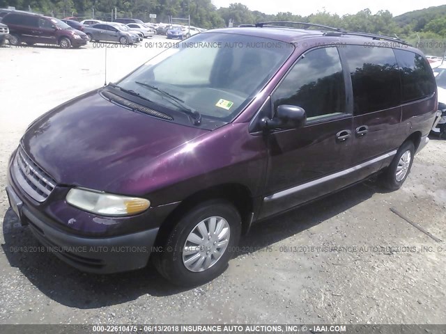 2P4GP24G2XR152581 - 1999 PLYMOUTH GRAND VOYAGER  PURPLE photo 2