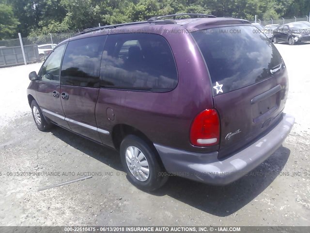 2P4GP24G2XR152581 - 1999 PLYMOUTH GRAND VOYAGER  PURPLE photo 3