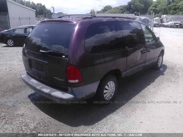 2P4GP24G2XR152581 - 1999 PLYMOUTH GRAND VOYAGER  PURPLE photo 4