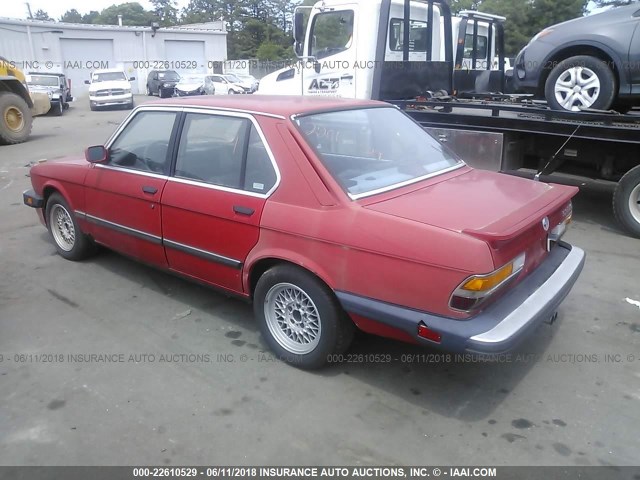 WBADC7407J1718259 - 1988 BMW 535 IS RED photo 3