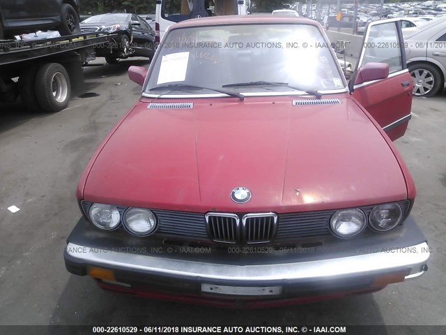 WBADC7407J1718259 - 1988 BMW 535 IS RED photo 6