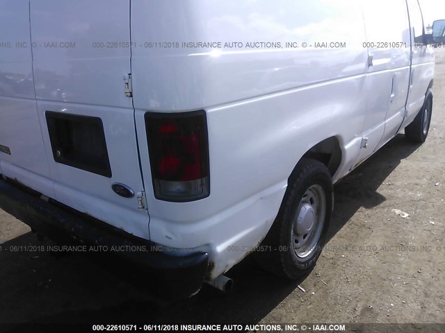 1FTRE14W34HA77675 - 2004 FORD ECONOLINE E150 VAN WHITE photo 6