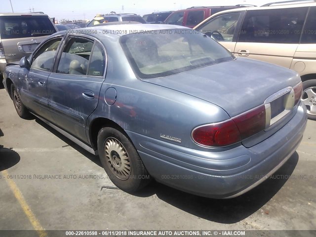 1G4HR54K9YU333816 - 2000 BUICK LESABRE LIMITED BLUE photo 3