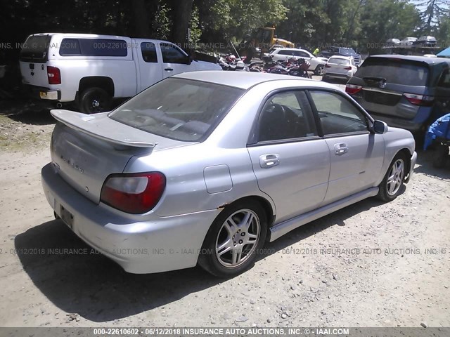 JF1GD29622G504054 - 2002 SUBARU IMPREZA WRX SILVER photo 4