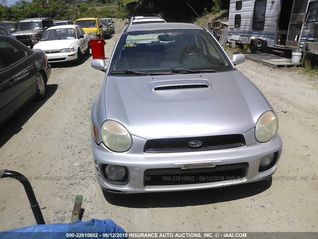 JF1GD29622G504054 - 2002 SUBARU IMPREZA WRX SILVER photo 6