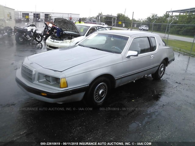 1MEBP9236GH644337 - 1986 MERCURY COUGAR SILVER photo 2