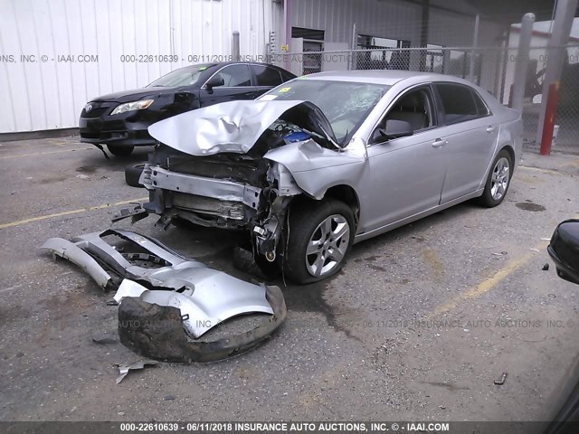 1G1ZB5EB0AF317275 - 2010 CHEVROLET MALIBU LS SILVER photo 2