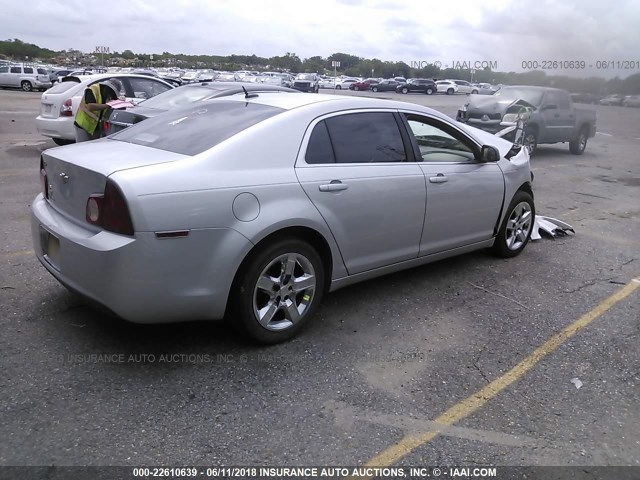 1G1ZB5EB0AF317275 - 2010 CHEVROLET MALIBU LS SILVER photo 4