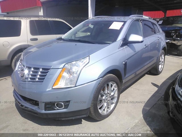 3GYFNDE30DS581529 - 2013 CADILLAC SRX PERFORMANCE COLLECTION BLUE photo 2