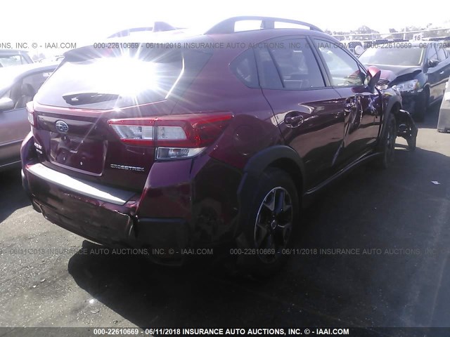 JF2GTADCXJH233503 - 2018 SUBARU CROSSTREK PREMIUM Қызыл фото 4