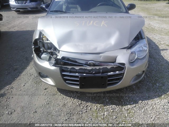 1C3EL55R45N686320 - 2005 CHRYSLER SEBRING TOURING TAN photo 6