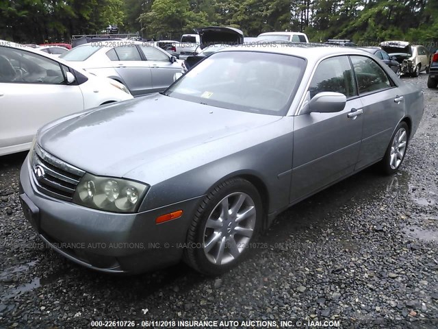 JNKAY41E54M400860 - 2004 INFINITI M45 GRAY photo 2