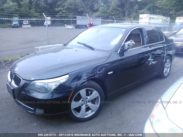 WBANV13568CZ50603 - 2008 BMW 528 XI BLACK photo 2