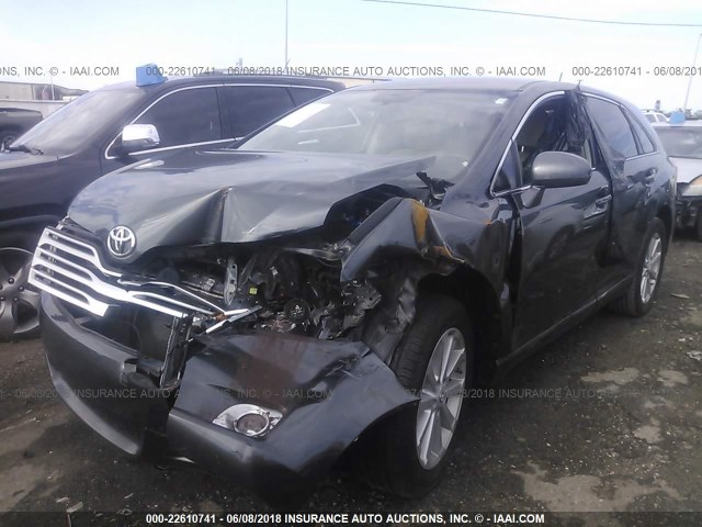 4T3ZA3BB6AU031125 - 2010 TOYOTA VENZA GRAY photo 2