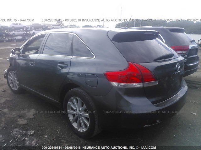 4T3ZA3BB6AU031125 - 2010 TOYOTA VENZA GRAY photo 3