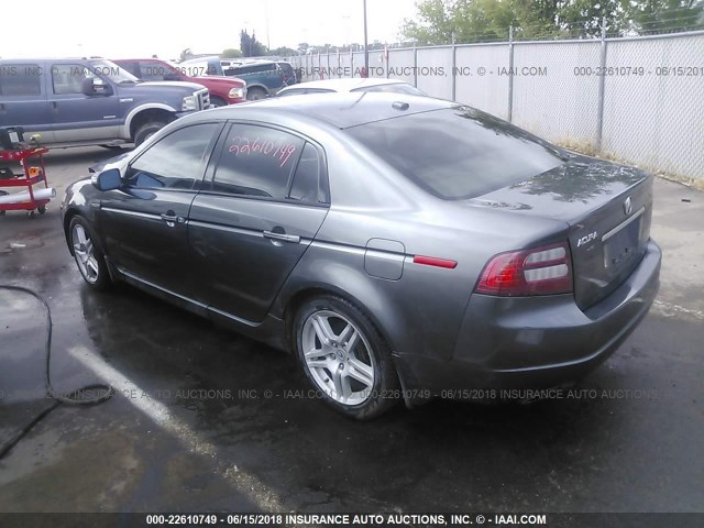 19UUA66208A008231 - 2008 ACURA TL GRAY photo 3