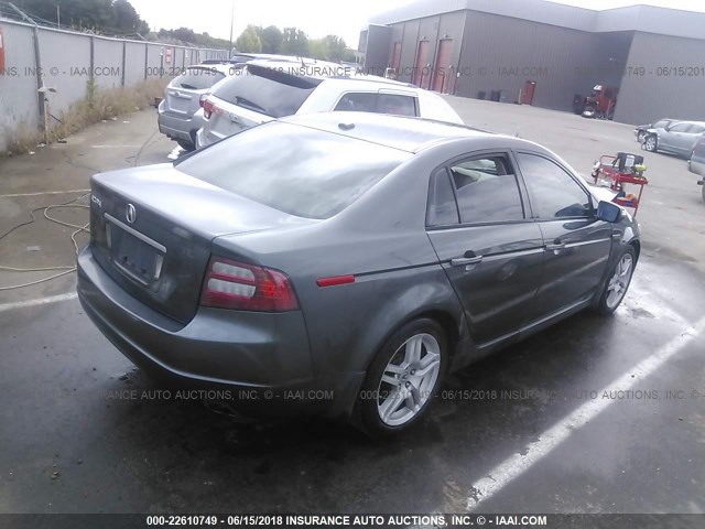 19UUA66208A008231 - 2008 ACURA TL GRAY photo 4