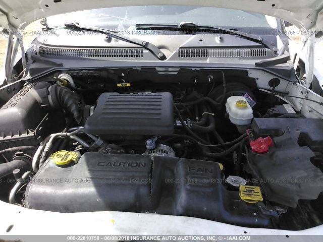 1D7HL48N03S367884 - 2003 DODGE DAKOTA QUAD SLT WHITE photo 10