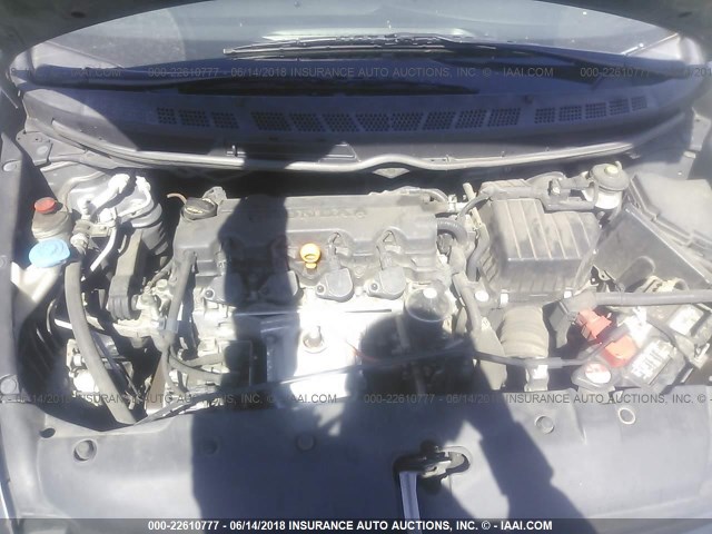 19XFA1F66BE028128 - 2011 HONDA CIVIC LX-S ნაცრისფერი ფოტო 10