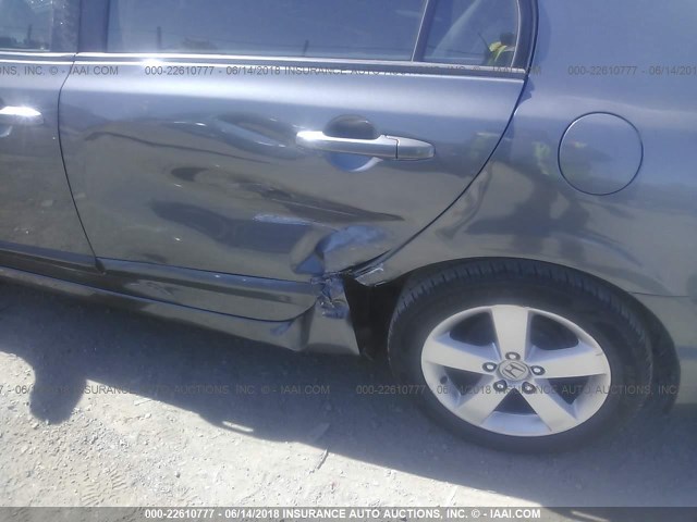 19XFA1F66BE028128 - 2011 HONDA CIVIC LX-S ნაცრისფერი ფოტო 6